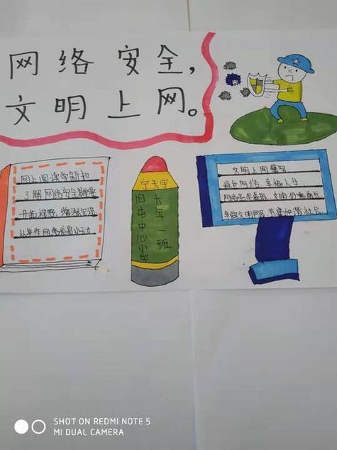 安全方面的手抄报可编辑word模板小学生网络安全小报手抄报word模板